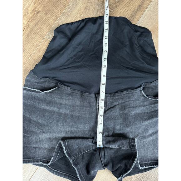 Isabel Maternity Midi Short‎ Size 12 Black Full Panel 4" Inseam - Picture 6 of 8